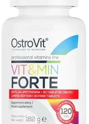 Вітаміни та мінерали OstroVit Vit & Min Forte 120 таблеток