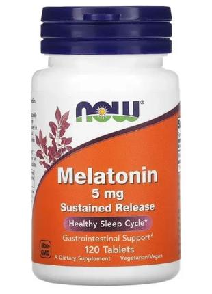 Мелатонин Melatonin Now Foods 5 Мг, 120 табл