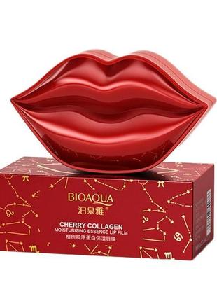Патчи для губ bioaqua cherry collagen moisturizing essence lip...