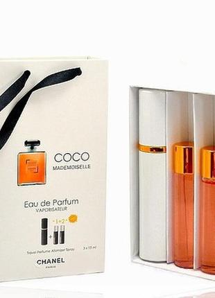 Chanel coco mademoiselle edp 3x15ml - trio bag