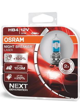 Комплект галогенных ламп HB4 OSRAM Night Breaker LASER NEXT GE...