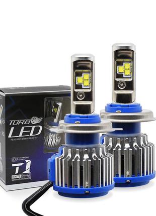 Светодиодные LED лед лампы TURBOLED T1 цоколь H4, свет 6000К, ...