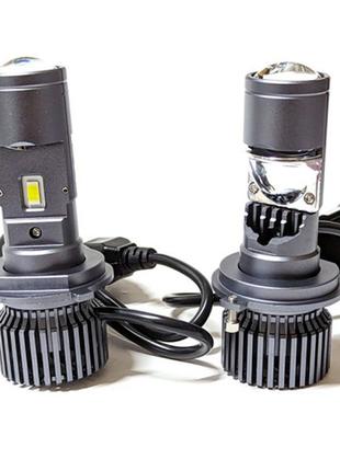 Светодиодные LED лед лампы линзы GT4 цоколь H4, мини би-линзы ...