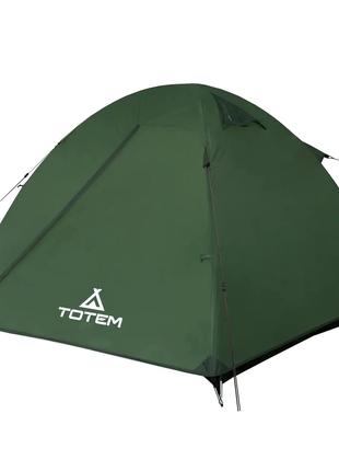 Туристическая палатка на 4 места Totem Tepee зеленая Походная ...