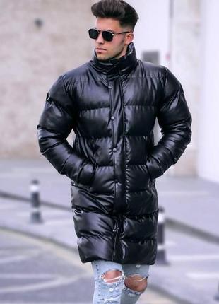 Куртка парка мужская зимняя jorko пуховик черный с капюшоном к...
