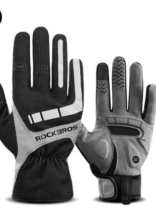 Велорукавиці зимові Rockbros -5 градусів рукавички для велосипеда