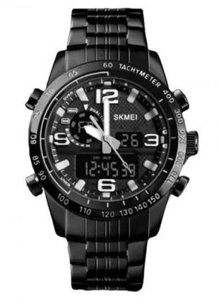 Часы наручные мужские SKMEI 1453BK BLACK, армейские часы проти...