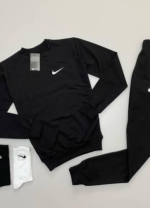Спортивный Костюм Nike свитшот штаны черный