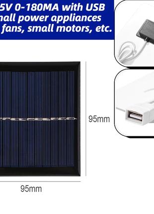 USB Сонячна панель зарядного пристрою 1 Вт 5,5 В: