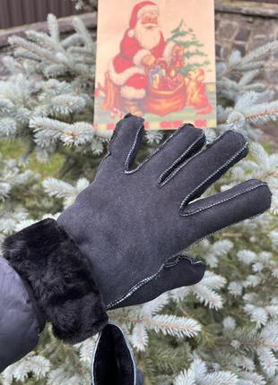 Дубляжные теплые мужские перчатки