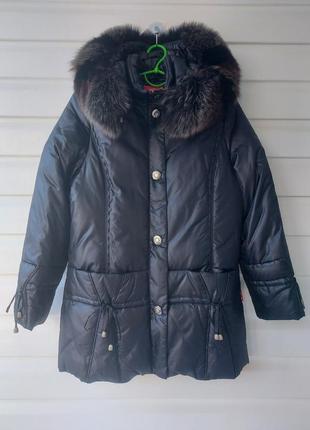 Тепла зимова жіноча куртка з натуральним хутром hailuozi