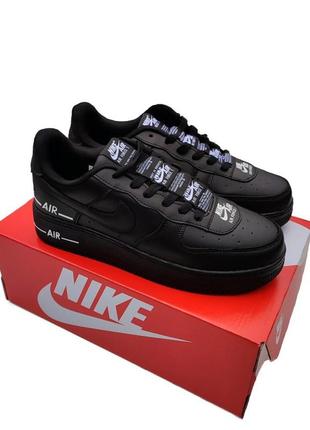 Чоловічі кросівки nike air force 1 black чорні