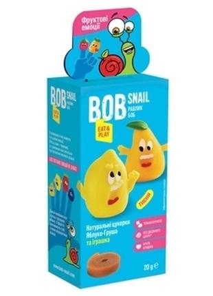 Цукерки натуральні "Яблуко-груша" + іграшка, 20 г — Bob Snail