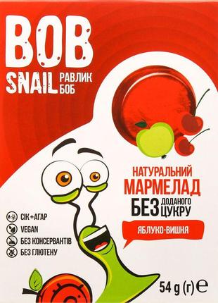 Натуральний фруктовий мармелад "Яблуко-Вишня", 54 г — Bob Snail
