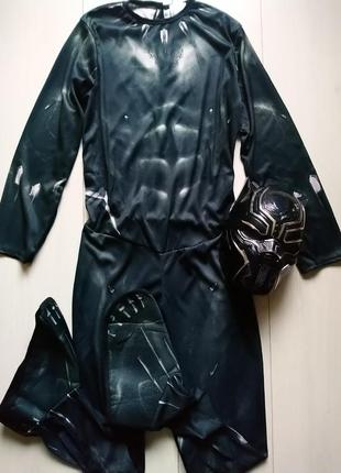 Карнавальный костюм черная пантера black panther marvel с маской