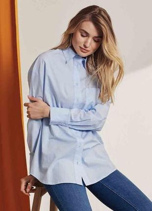 Рубашка блуза из хлопка esmara нимечья, размер 40 евро (46евро)