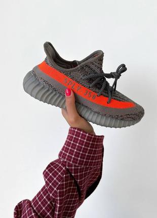 Кросівки yeezy boost 350 v2 dark beluga  reflective