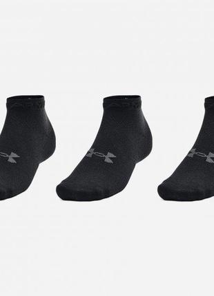 Носки Under Armour UA Essential Low Cut 3pk Черный 3 пары М (1...