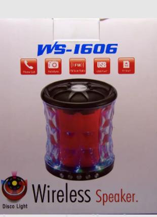 Колонка Speaker WS-1606 MINI Bluetooth (червона)