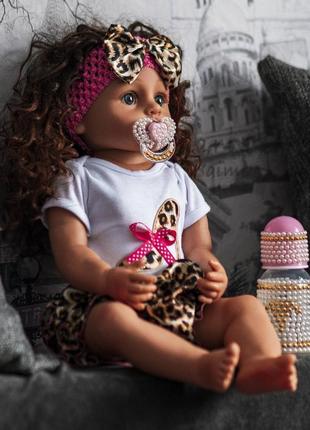 Кукла Реборн Reborn мулатка NPK DOLL силиконовая 55 см