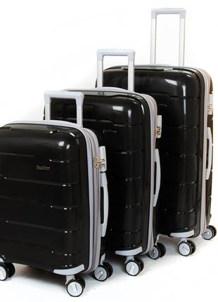 Полипропиленовый дорожный чемодан на расширение набор 3в1, на ...
