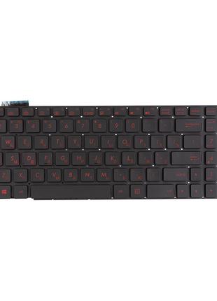 Клавіатура для ноутбука ASUS ROG G551 чорна, без фрейму, підсв...