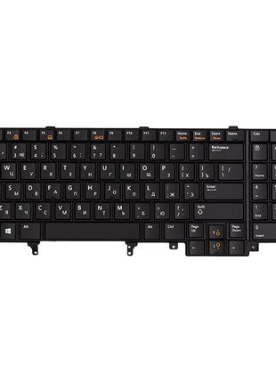 Клавіатура для ноутбука DELL Latitude E6520, E5520 чорна, чорн...