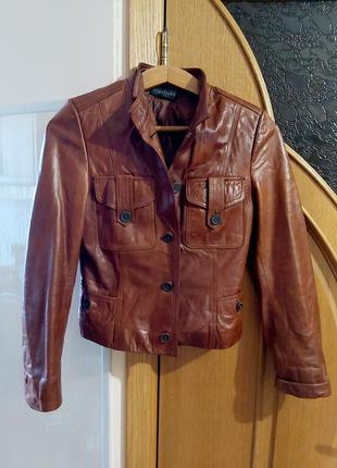 Куртка кожаная genuine leather женская
