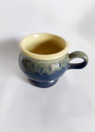 Чашка майолика керамическая винтажная