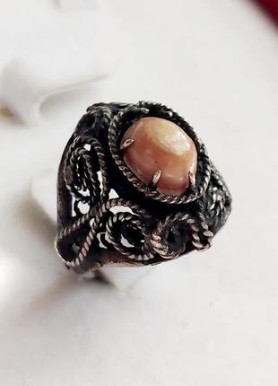Кольцо  винтажная женская кольцо натуральный камень