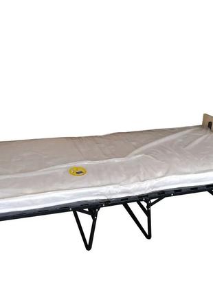Раскладушка кровать с матрасом на ламелях для дома палатки пик...