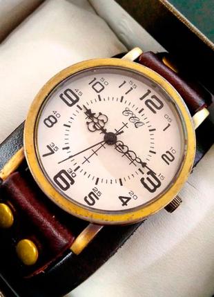 Классические кварцевые женские часы с кожаным браслетом CL Double