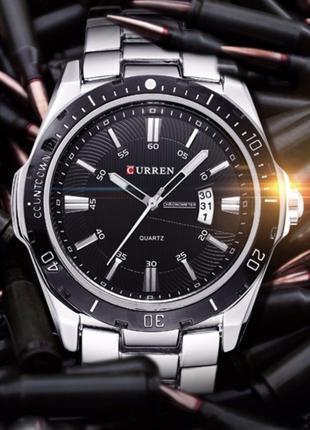 Классические мужские кварцевые качественные часы Curren Quartz