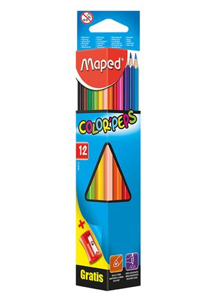 Карандаши цветные COLOR PEPS Classic, 12 цветов + чинка