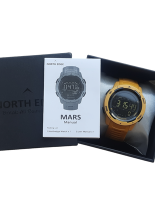 North Edge Mars 5ATM - Оригинальный Спорт Часы с Шагомером