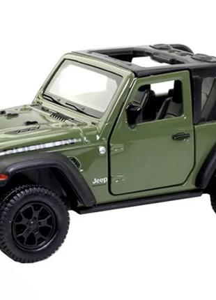 Машина Автомодель - JEEP WRANGLER RUBICON 2021 (зеленый) 25033...