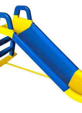 Горка для катания детей (синяя с желтыми вставками) 140 см. 01...