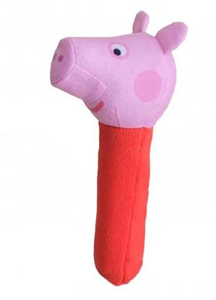 Мягкая игрушка Погремушка-палочка "Свинка Пеппа" МС 080602-10