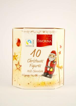 Фігурки Санта Клаус 10шт із молочного шоколаду Favorina 125г (...