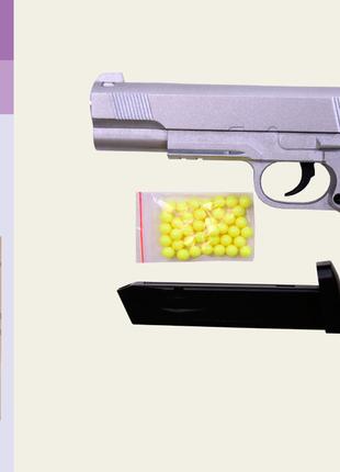 Игрушечный Пистолет металл ZM25 (36шт) пульки в кор.21,5*15,5*...