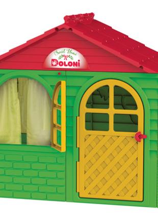 Дом детский игровой со шторками малый зеленый 02550/13 DOLONI