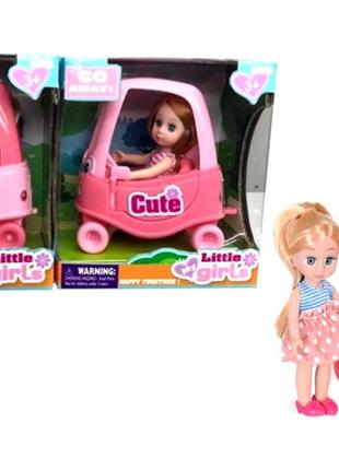 Кукла "Mini doll" на машинке в коробке 63025