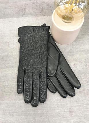 Жіночі шкіряні сенсорні рукавички