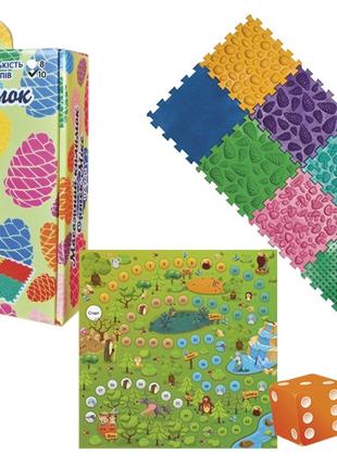 Масажний килимок Ортек Мікс Пазли 10 елементів із грою "Лісові...