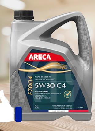 Areca нізкозольна синтетична моторна олива F7004 5W-30 C4 5л