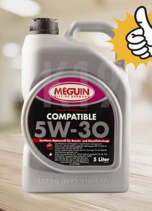Моторное масло Meguin Compatible SAE 5W-30 Plus, 5л