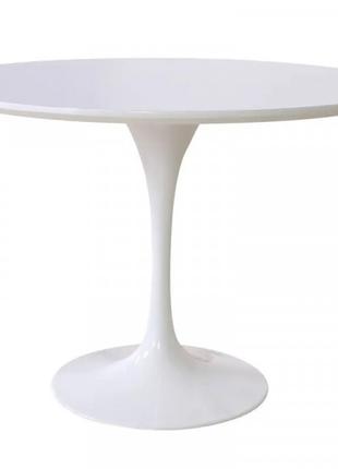 Стол обеденный "Тюльпан",80 см, белый, TULWWH