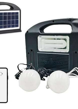 Переносной LED фонарь с солнечной панелью и Power bank (4500мА...