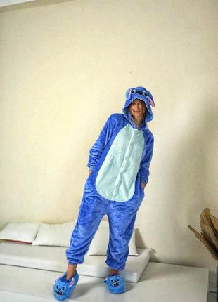 Пижама Кигуруми Стич синий женский, Пижама для взрослых