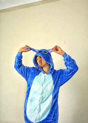 Пижама Кигуруми Стич синий женский, Пижама для взрослых
